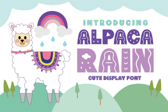 Alpaca Rain Font for Handmade and Commercial Projects