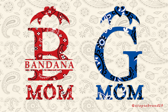 Bandana Mom Monogram Font for Professional Branding