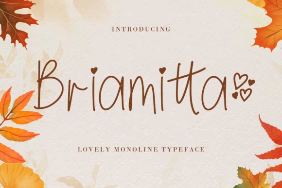 Briamitta: A Handwritten Font for Playful Editorial Design
