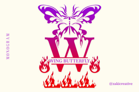 Butterfly Fire Monogram: A Font That Elevates Brand Design