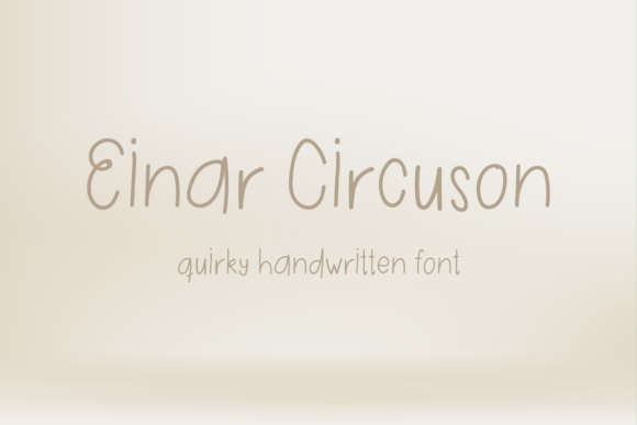 Einar Circuson: A Handwritten Font for Creative Makers