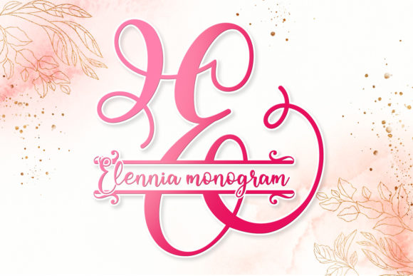 Elennia Monogram: A Charming Decorative Font for Branding Projects
