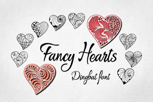 Fancy Hearts Font for Web Design Projects
