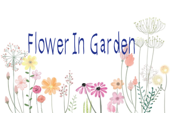 Flower in Garden Font for Campaign Creatives