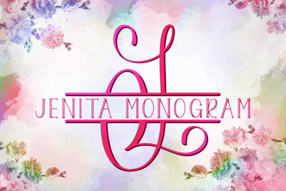 Jenita Monogram: A Delicate Font for Creative Projects