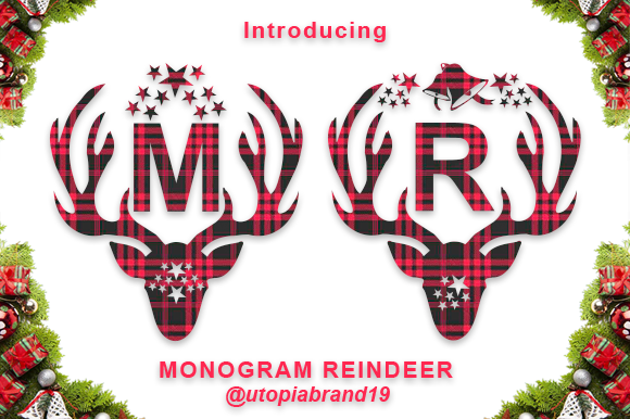 Monogram Reindeer Font Review for Holiday Branding