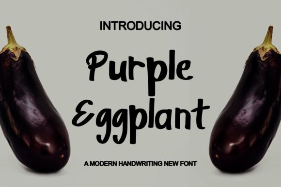 Purple Eggplant: A Handwritten Font for Editorial Elegance