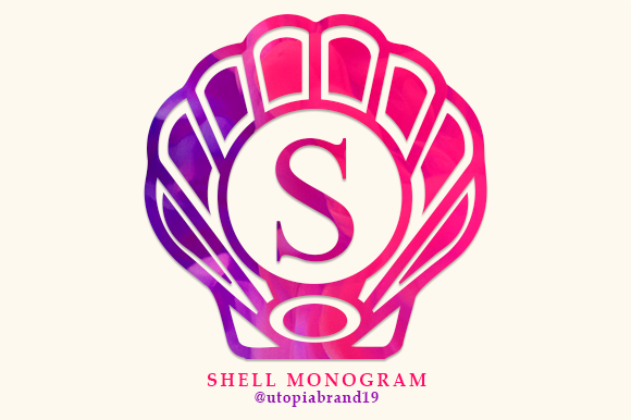 Shell Monogram Font for Handmade Creations
