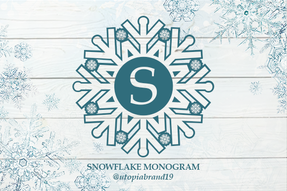 Snowflake Monogram: A Refined Display Font for Winter Campaigns