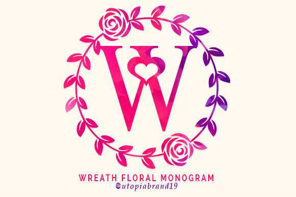 Wreath Floral Monogram First Impressions